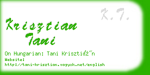 krisztian tani business card